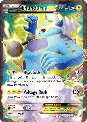 Thundurus EX (98 Full Art) - 98/108 - Ultra Rare