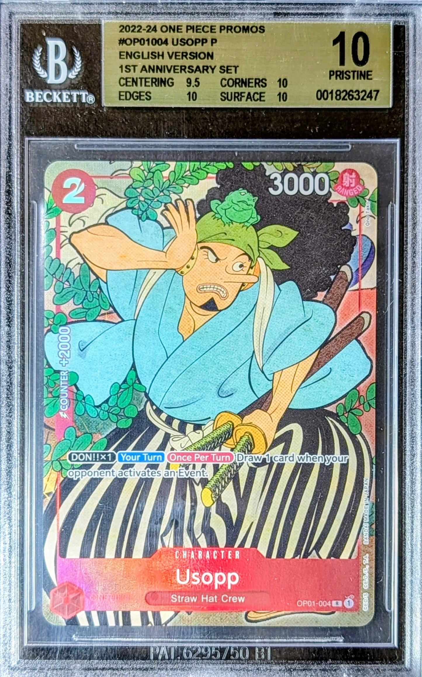 BGS Pristine 10 - Usopp (English Version 1st Anniversary Set) - OP01-004