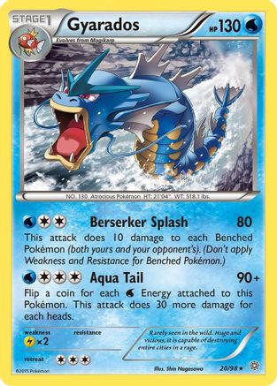 Gyarados (20) 020/98 - Reverse Holofoil XY Ancient Origins - Rare