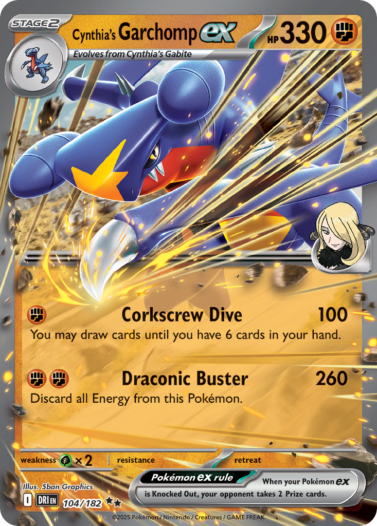 Cynthia's Garchomp ex - 104/182 - Double Rare