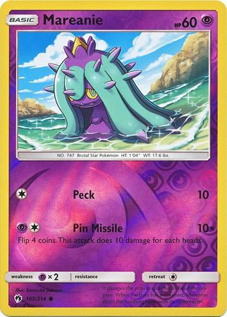 Mareanie - 105/214 - Common - Reverse Holofoil