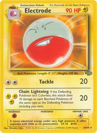 Electrode (18) 018/64 - 1st Edition Jungle - Rare