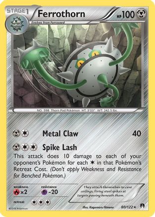 Ferrothorn 080 - Reverse Holofoil XY BREAKpoint - Rare