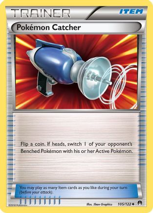 Pokemon Catcher 105/122 - Reverse Holofoil XY BREAKpoint - Uncommon