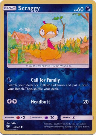 Scraggy - 50/73 - Common - Reverse Holofoil