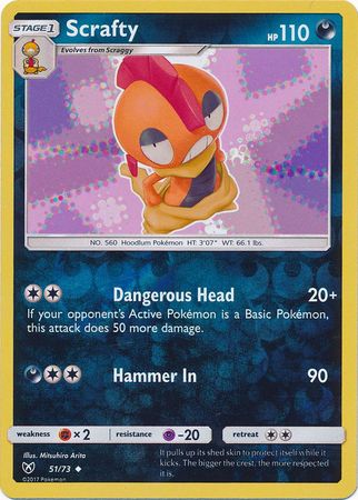 Scrafty - 51/73 - Uncommon - Reverse Holofoil