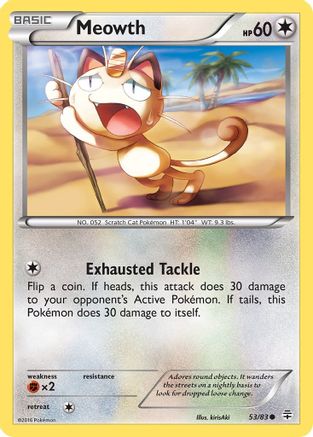 Meowth 053/83 - Reverse Holofoil Generations - Common