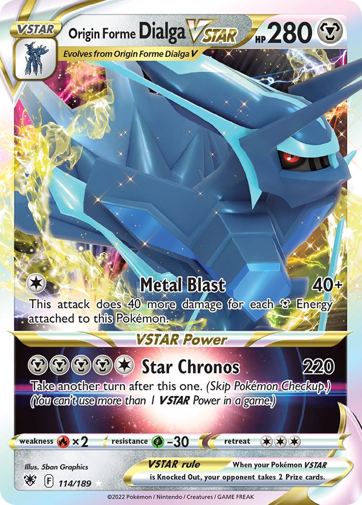 Origin Forme Dialga VSTAR 114/189 - Holofoil SWSH10 Astral Radiance - Ultra Rare