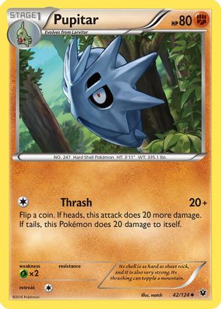 Pupitar 042 XY Fates Collide - Uncommon