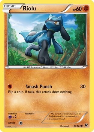 Riolu (46) 046/124 - Reverse Holofoil XY Fates Collide - Common