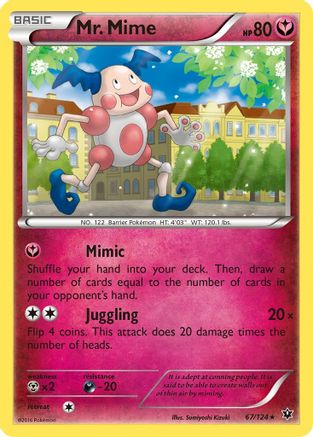Mr. Mime 067/124 XY Fates Collide - Rare