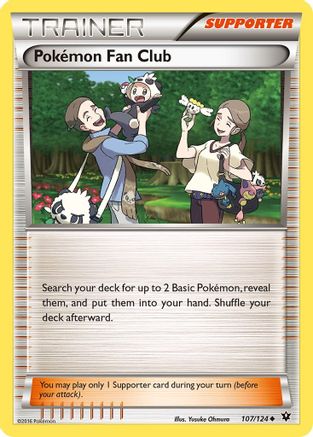 Pokemon Fan Club 107/124 - Reverse Holofoil XY Fates Collide - Uncommon