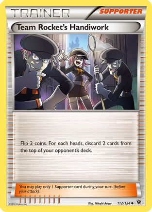 Team Rocket's Handiwork 112/124 - Reverse Holofoil XY Fates Collide - Uncommon