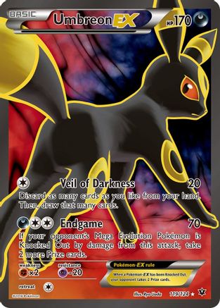 Umbreon EX (Full Art) 119/124 - Holofoil XY Fates Collide - Ultra Rare