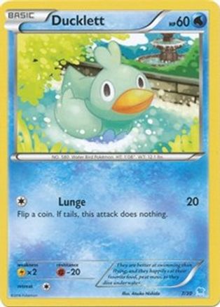 Ducklett (7) 007 XY Trainer Kit Pikachu Libre & Suicune - Common