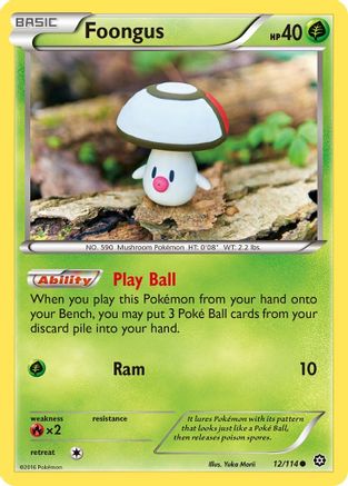 Foongus 012/114 - Reverse Holofoil XY Steam Siege - Common