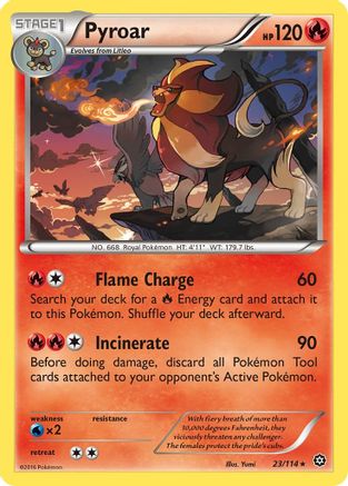 Pyroar 023/114 XY Steam Siege - Rare