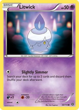 Litwick 048/114 - Reverse Holofoil XY Steam Siege - Common