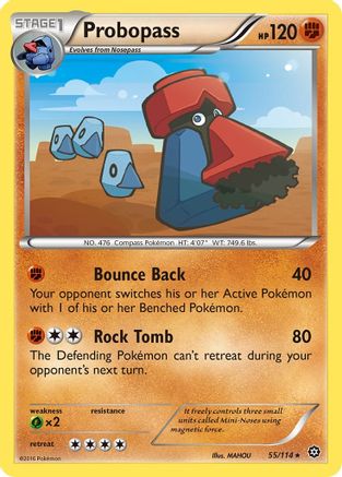 Probopass 055 - Reverse Holofoil XY Steam Siege - Rare