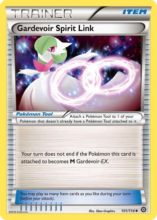 Gardevoir Spirit Link 101/114 - Reverse Holofoil XY Steam Siege - Uncommon