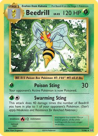 Beedrill 007/108 XY Evolutions - Rare