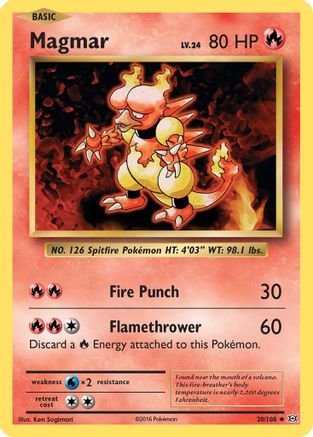 Magmar 020/108 - Reverse Holofoil XY Evolutions - Uncommon