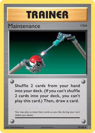 Maintenance 079/108 - Reverse Holofoil XY Evolutions - Uncommon