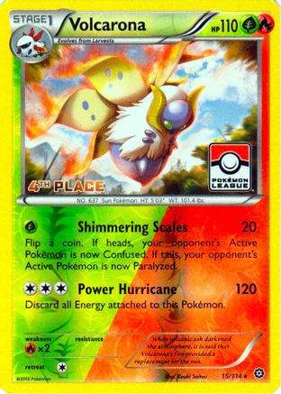 Volcarona 015/114 - Reverse Holofoil League & Championship Cards - Promo