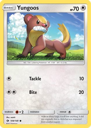 Yungoos 109/149 SM Base Set - Common