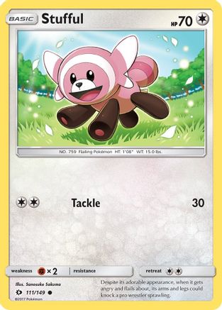 Stufful 111/149 - Reverse Holofoil SM Base Set - Common