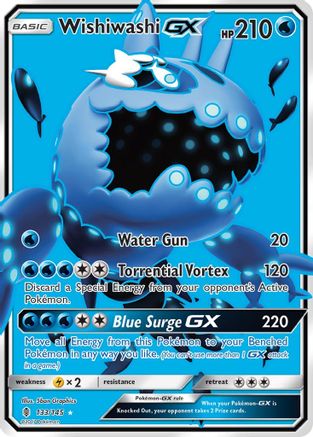 Wishiwashi GX (Full Art) 133 - Holofoil SM Guardians Rising - Ultra Rare