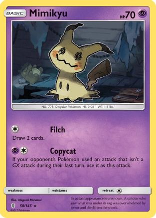 Mimikyu 058/145 - Holofoil SM Guardians Rising - Holo Rare