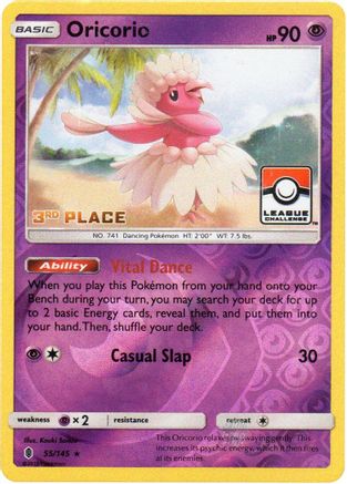 Oricorio 055/145 - Reverse Holofoil League & Championship Cards - Promo