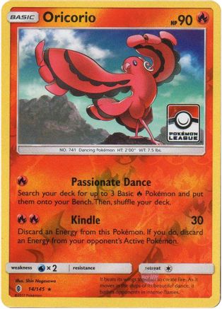 Oricorio 014/145 - Reverse Holofoil League & Championship Cards - Promo