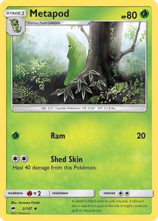 Metapod 002/147 SM Burning Shadows - Uncommon