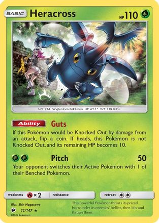 Heracross 011/147 SM Burning Shadows - Rare