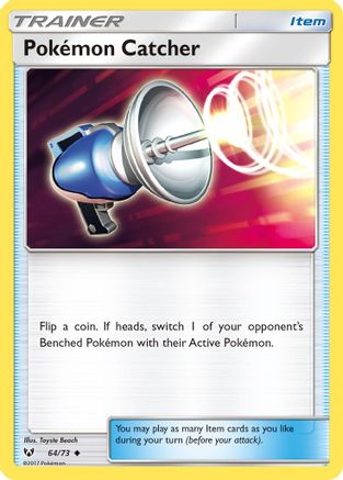 Pokemon Catcher 064/73 - Reverse Holofoil Shining Legends - Uncommon