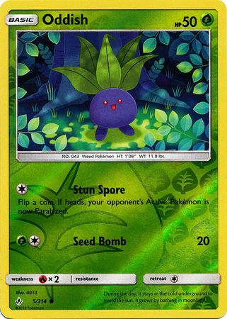Oddish - 5/214 - Common - Reverse Holofoil
