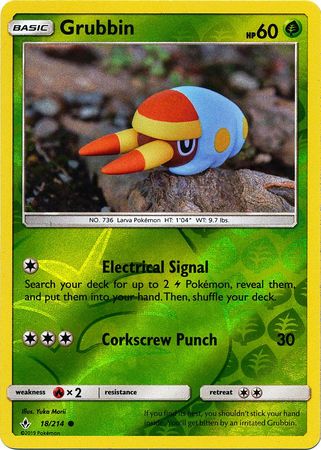 Grubbin - 18/214 - Common - Reverse Holofoil