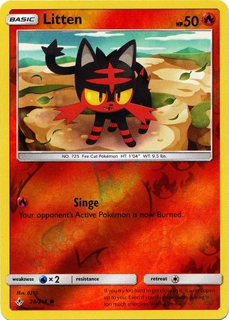 Litten - 26/214 - Common - Reverse Holofoil
