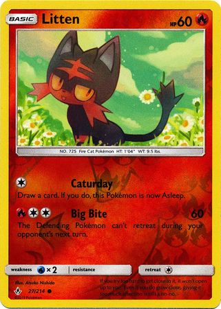 Litten - 27/214 - Common - Reverse Holofoil