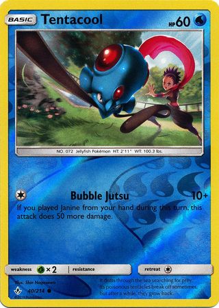 Tentacool - 40/214 - Common - Reverse Holofoil