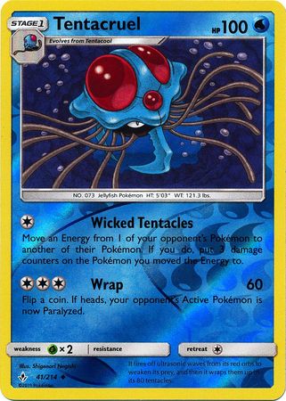 Tentacruel - 41/214 - Uncommon - Reverse Holofoil