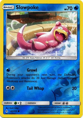 Slowpoke - 42/214 - Common - Reverse Holofoil