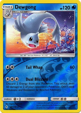 Dewgong - 45/214 - Rare - Reverse Holofoil