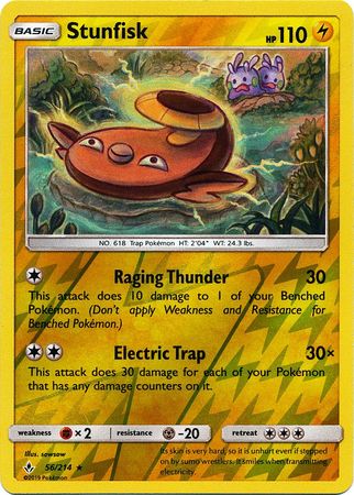 Stunfisk - 56/214 - Rare - Reverse Holofoil