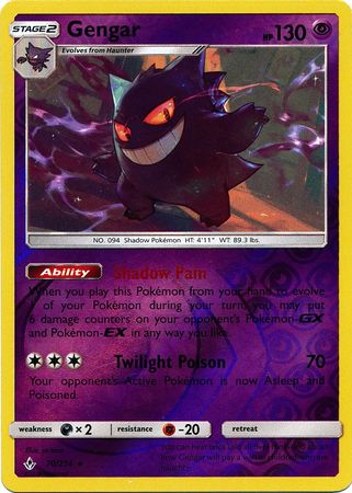 Gengar - 70/214 - Rare - Reverse Holofoil