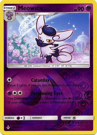 Meowstic - 80/214 - Rare - Reverse Holofoil