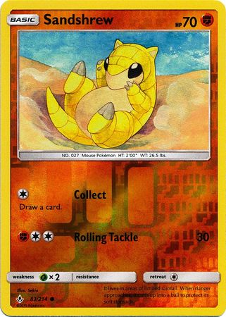 Sandshrew - 83/214 - Common - Reverse Holofoil