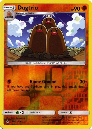 Dugtrio - 86/214 - Rare - Reverse Holofoil